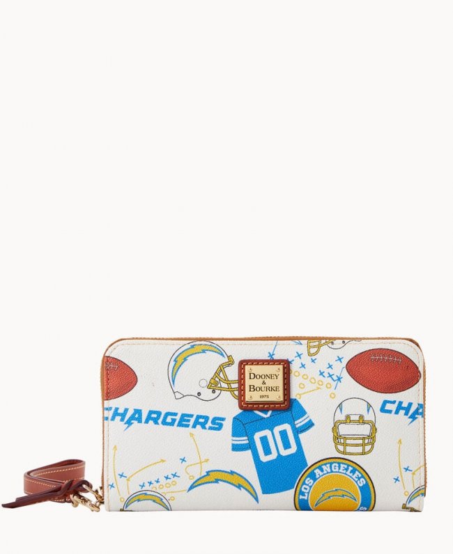 Dooney NFL Chargers Large Zip Around Wristlet CHARGERS ID-0jWI49Os