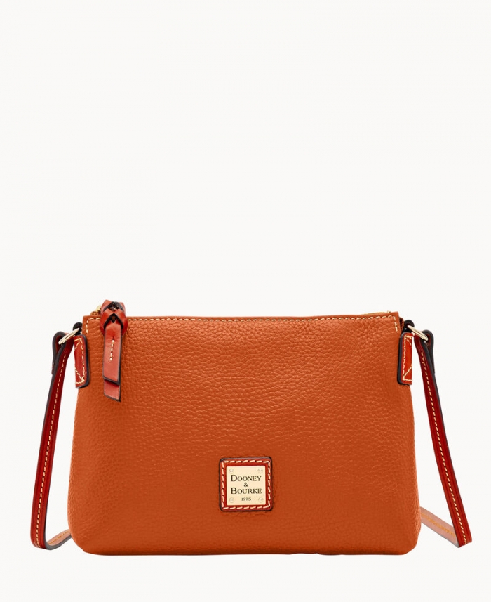 Dooney Pebble Grain Crossbody Pouchette Caramel ID-0Xq6ZlKQ