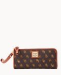 Dooney Gretta Zip Clutch Wristlet Brown Tmoro ID-1Bee2y0S
