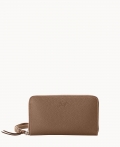 Dooney Henrys Large Zip Around Wristlet Dark Taupe ID-23ACAYh8 Dooney Henrys Large Zip Around Wristlet Dark Taupe ID-23ACAYh8