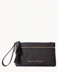 Dooney Ostrich Double Zip Wristlet Black Black ID-2sB16icf Dooney Ostrich Double Zip Wristlet Black Black ID-2sB16icf