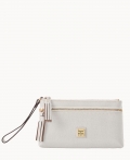 Dooney Saffiano Double Zip Wristlet Ecru ID-492EYZ4U Dooney Saffiano Double Zip Wristlet Ecru ID-492EYZ4U