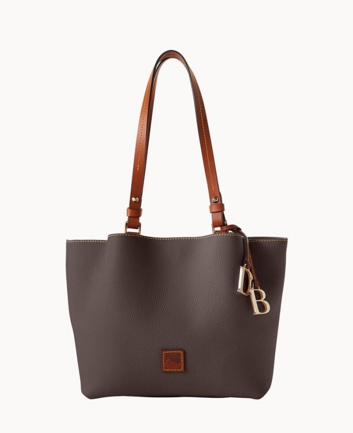 Dooney Pebble Grain Small Flynn Brown Tmoro ID-4NSS3fzb