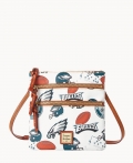 Dooney NFL Eagles N S Triple Zip Crossbody EAGLES ID-67MlQigf Dooney NFL Eagles N S Triple Zip Crossbody EAGLES ID-67MlQigf