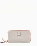 Dooney Florentine Large Zip Around Wristlet Ecru ID-6olFsMLQ Dooney Florentine Large Zip Around Wristlet Ecru ID-6olFsMLQ
