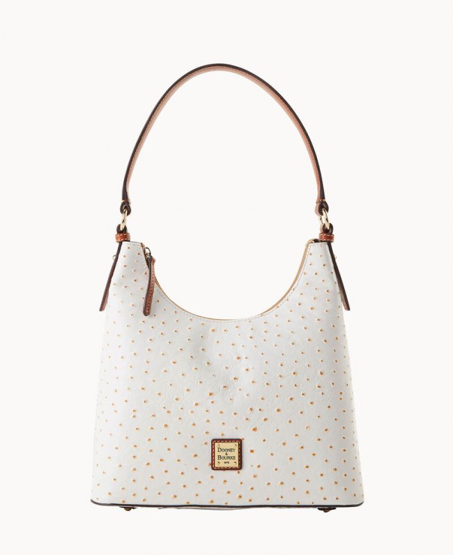 Dooney Ostrich Hobo Bone ID-7LTmTmGQ