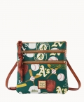 Dooney MLB Athletics N S Triple Zip Crossbody Athletics ID-87jvt9aE