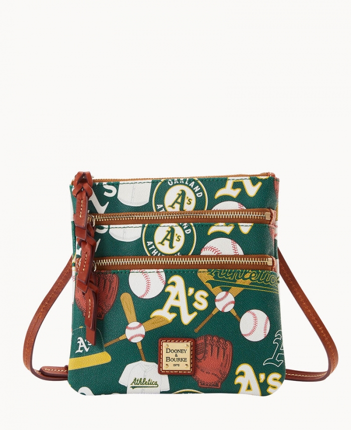 Dooney MLB Athletics N S Triple Zip Crossbody Athletics ID-87jvt9aE