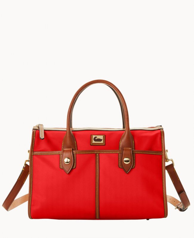 Dooney Wayfarer Satchel Red ID-8UXDxfxF