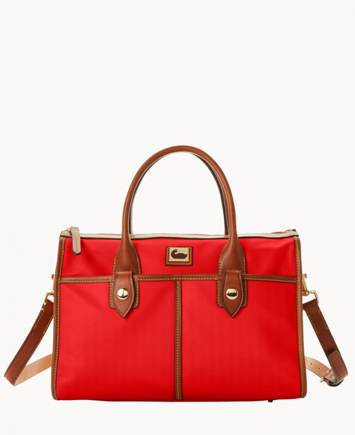 Dooney Wayfarer Satchel Red ID-8UXDxfxF