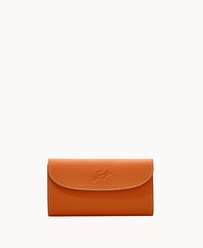 Dooney Henrys Continental Clutch Orange ID-9AvL2E23