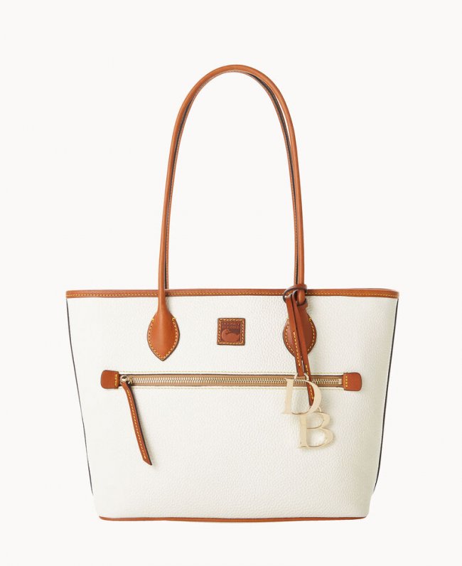 Dooney Pebble Grain Tote White ID-9f62S0Wb