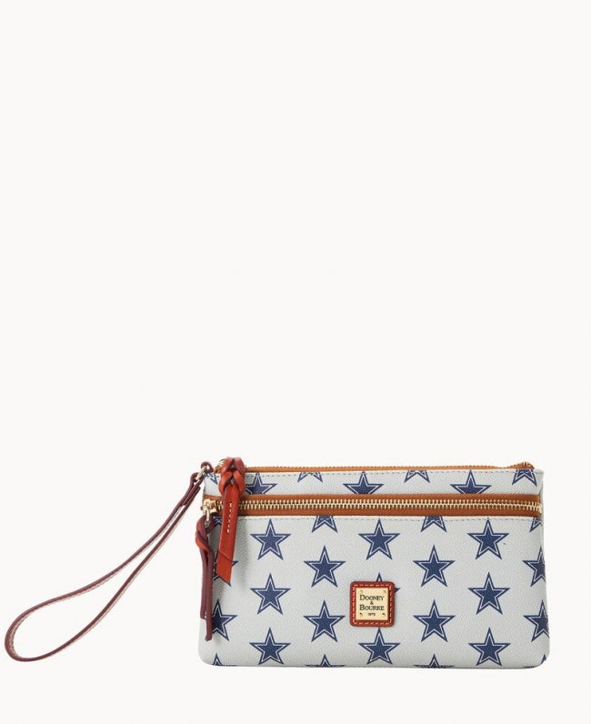 Dooney NFL Cowboys Double Zip Wristlet Dallas Cowboys ID-9flG2ERr