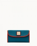 Dooney Pebble Grain Continental Clutch Teal ID-9x42TIws Dooney Pebble Grain Continental Clutch Teal ID-9x42TIws