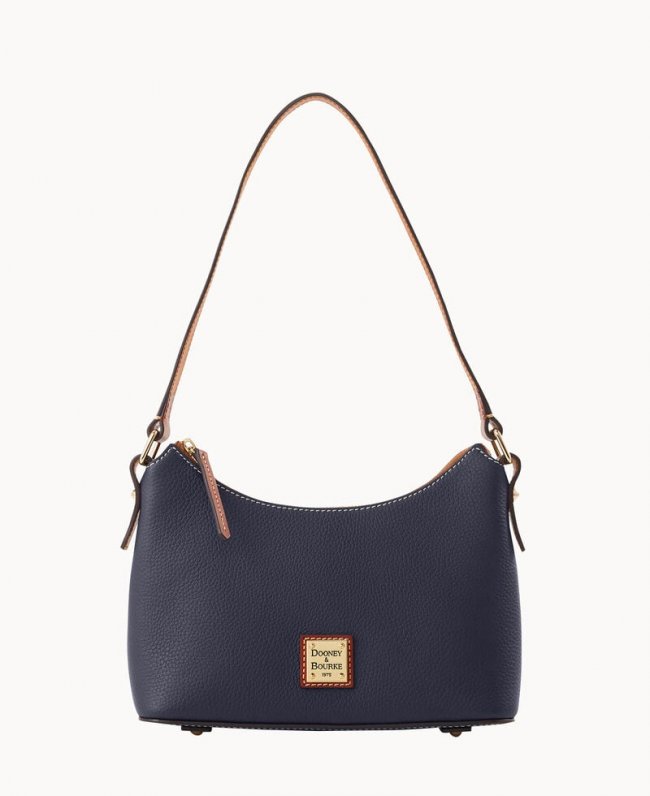 Dooney Pebble Grain Baguette Midnight Blue ID-ABb9zwqU