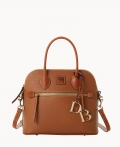 Dooney Pebble Grain Domed Satchel Caramel ID-an0Jj4oA Dooney Pebble Grain Domed Satchel Caramel ID-an0Jj4oA