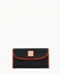 Dooney Pebble Grain Continental Clutch Black ID-BbBlLl05 Dooney Pebble Grain Continental Clutch Black ID-BbBlLl05