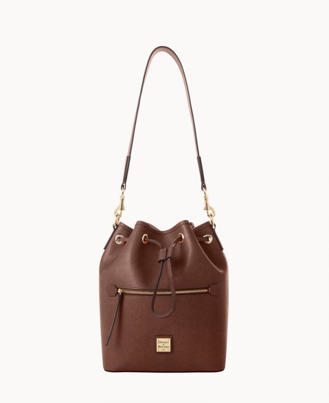 Dooney Saffiano Drawstring Amber ID-BeQhJyFJ