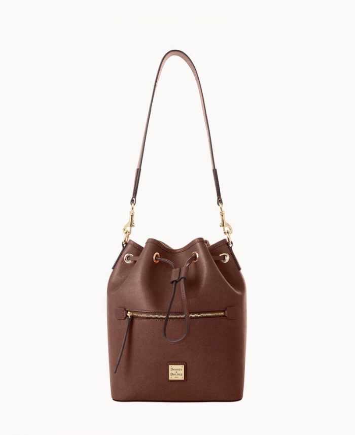 Dooney Saffiano Drawstring Amber ID-BeQhJyFJ