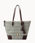 Dooney Houndstooth Career Tote Green ID-bHLKmWdm Dooney Houndstooth Career Tote Green ID-bHLKmWdm