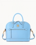 Dooney Saffiano Domed Zip Satchel Sky Blue ID-dB8C589p Dooney Saffiano Domed Zip Satchel Sky Blue ID-dB8C589p