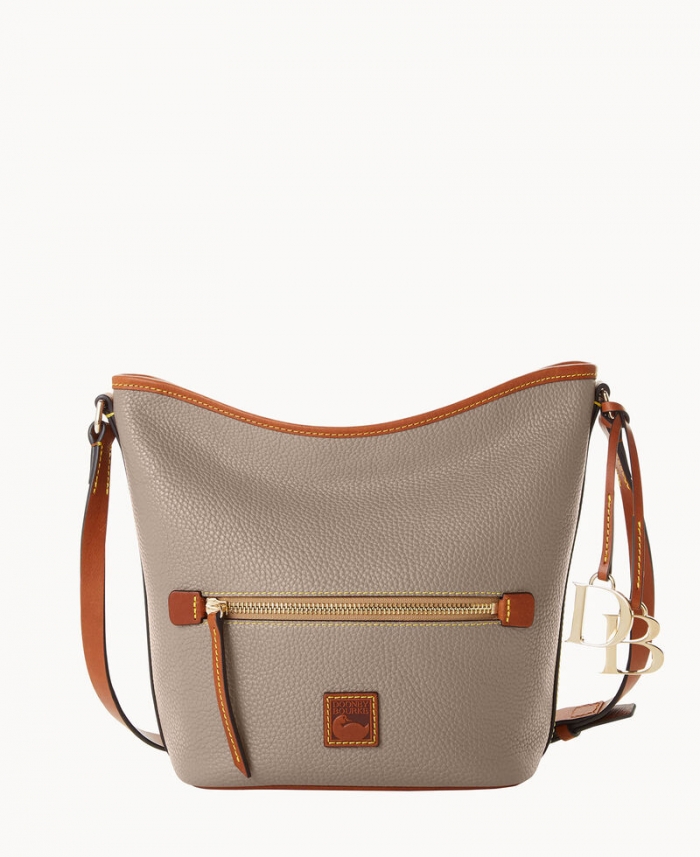 Dooney Pebble Grain Zip Sac Taupe ID-DQFLxemP