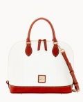 Dooney Pebble Grain Zip Zip Satchel White ID-e9u9qGJy Dooney Pebble Grain Zip Zip Satchel White ID-e9u9qGJy