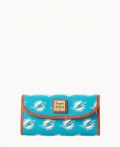 Dooney NFL Dolphins Continental Clutch DOLPHINS ID-EbSeeeTe Dooney NFL Dolphins Continental Clutch DOLPHINS ID-EbSeeeTe