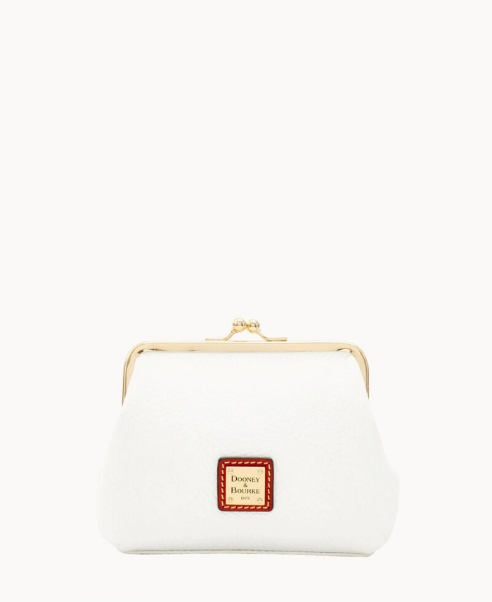 Dooney Pebble Grain Large Framed Purse White ID-fD7W5LpH