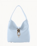 Dooney Pebble Grain Small Logo Lock Sac Glacier Blue ID-flOC7hT1