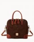 Dooney Suede Domed Satchel Brown Tmoro ID-fwnMTOyo Dooney Suede Domed Satchel Brown Tmoro ID-fwnMTOyo