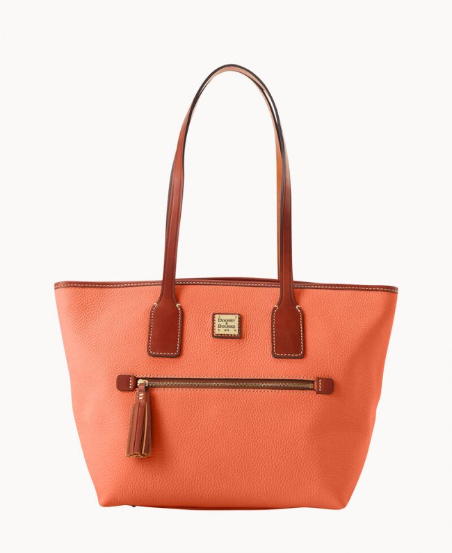 Dooney Pebble Grain Small Tote Coral ID-H56ClAxk Dooney Pebble Grain Small Tote Coral ID-H56ClAxk