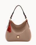 Dooney Pebble Grain Twist Strap Hobo Taupe ID-h574xiFm Dooney Pebble Grain Twist Strap Hobo Taupe ID-h574xiFm