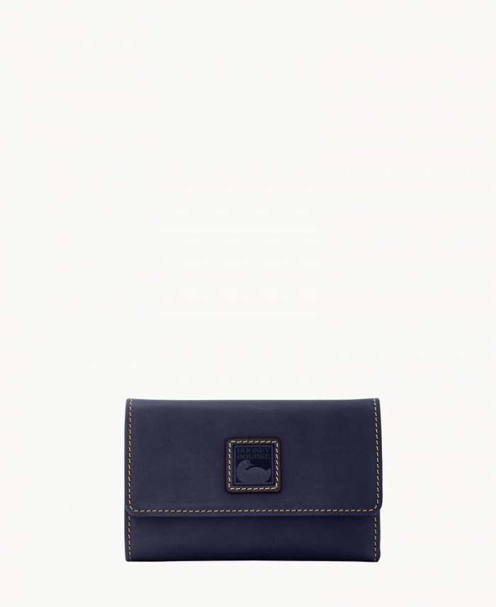 Dooney Florentine Flap Wallet Navy ID-H9pWdBCk