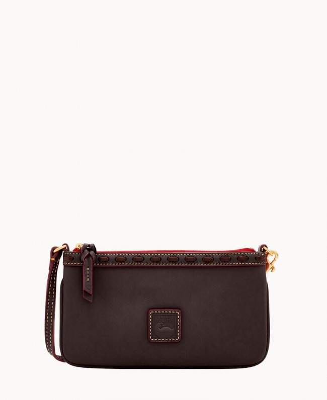 Dooney Florentine Large Slim Wristlet Brown Tmoro ID-HkfnnweC