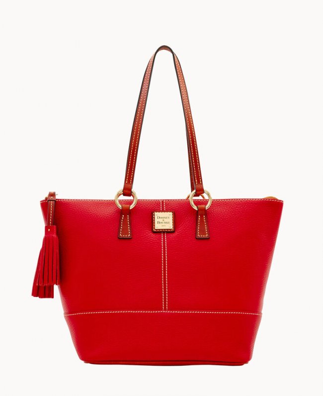 Dooney Pebble Grain Small Tobi Tote Red ID-hkGACJQw Dooney Pebble Grain Small Tobi Tote Red ID-hkGACJQw