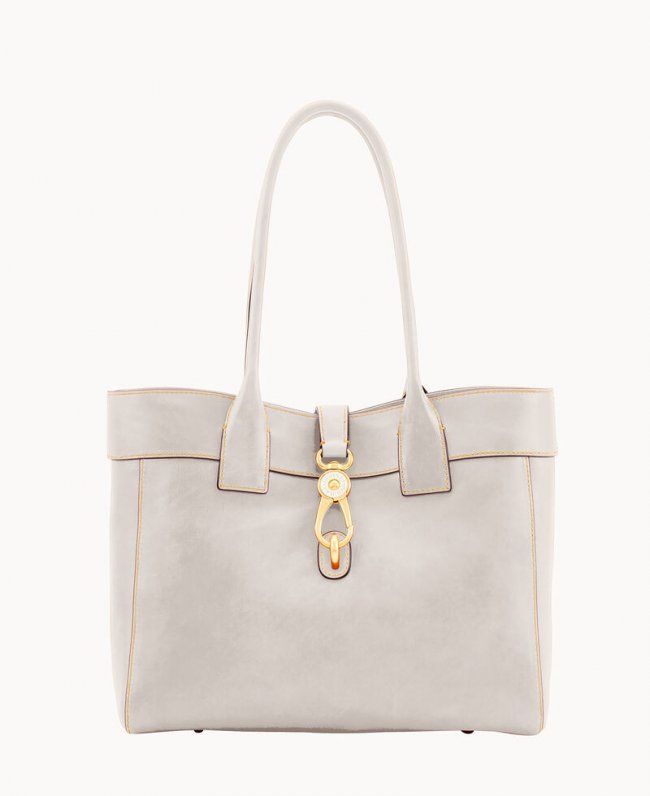Dooney Florentine Large Amelie Shoulder Bag Ecru ID-HTX9VBWR