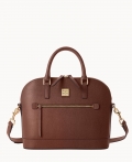 Dooney Saffiano Domed Zip Satchel Amber ID-iamMR6AF Dooney Saffiano Domed Zip Satchel Amber ID-iamMR6AF