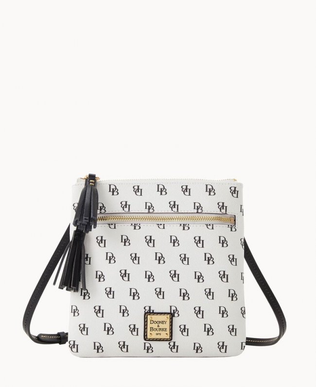 Dooney Gretta Double Zip Tassel Crossbody White ID-ii2nu680