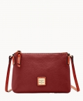 Dooney Pebble Grain Crossbody Pouchette Wine ID-JRN76S47 Dooney Pebble Grain Crossbody Pouchette Wine ID-JRN76S47
