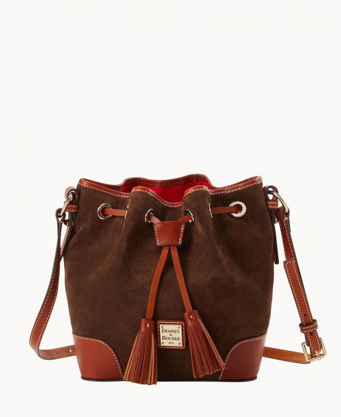 Dooney Suede Crossbody Drawstring Brown Tmoro ID-JW1z8kYW