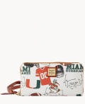 Dooney Collegiate Miami Large Zip Around Wristlet Miami ID-N7R6aVm6 Dooney Collegiate Miami Large Zip Around Wristlet Miami ID-N7R6aVm6