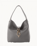 Dooney Pebble Grain Small Logo Lock Sac Slate ID-ObbBAXUg
