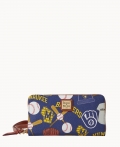 Dooney MLB Brewers Large Zip Around Wristlet Brewers ID-os7rizLf Dooney MLB Brewers Large Zip Around Wristlet Brewers ID-os7rizLf