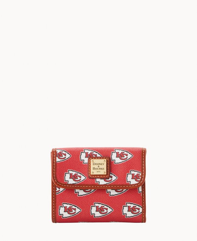 Dooney NFL Chiefs Flap Credit Card Wallet Kansas City Chiefs ID-Q8g5Lh5p