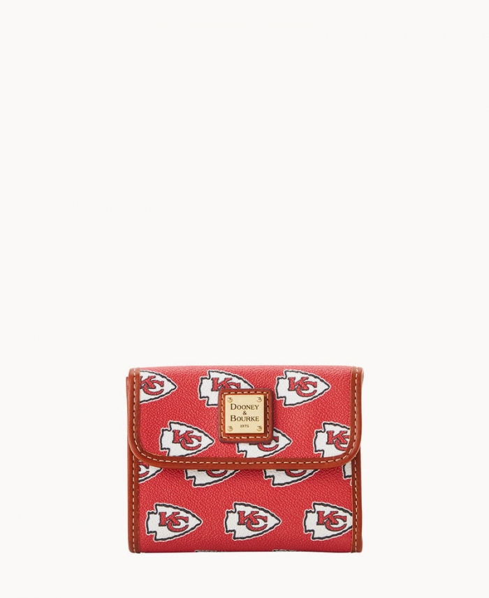 Dooney NFL Chiefs Flap Credit Card Wallet Kansas City Chiefs ID-Q8g5Lh5p