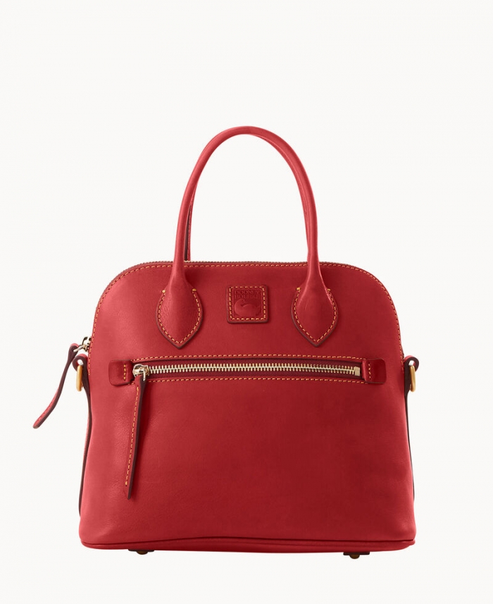 Dooney Florentine Domed Satchel Red ID-QFSwFVDb