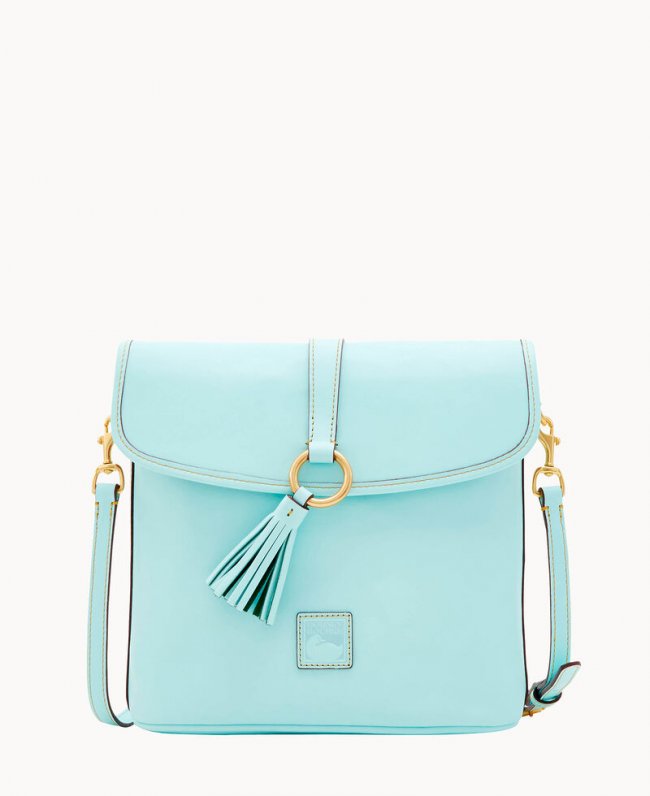 Dooney Florentine Large Dottie Crossbody Pale Blue ID-rlSQYxuy
