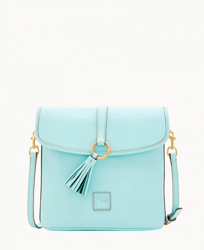 Dooney Florentine Large Dottie Crossbody Pale Blue ID-rlSQYxuy