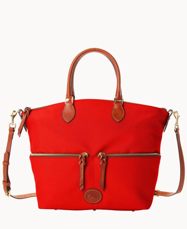 Dooney Nylon Large Pocket Satchel Red ID-rtDozX8K Dooney Nylon Large Pocket Satchel Red ID-rtDozX8K